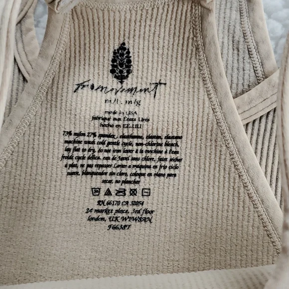 6. Free People Movement Happiness Runs Crop Brushed Taupe - Picture 10 of 17